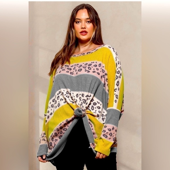 SALE!! Ms Diva Plus! Lime… Gray… Leopard Top - Picture 1 of 3